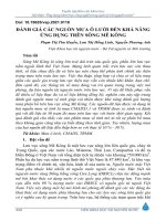 Đánh giá các nguồn mưa ô lưới đến khả năng ứng dụng trên sông Mê Kông