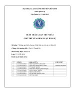 BUOI THAO LUAN THU NHAT CHU THE CUA PHAP LUAT DAN SU