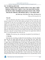 Phát triển phương pháp tối ưu đa mục tiêu trong lĩnh vực thủy văn tài nguyên nước, áp dụng thử nghiệm giải bài toán ước tính tham số trong mô hình thủy văn phân bố