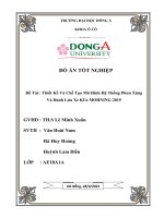 ĐỒ án tốt NGHIỆP đề tài  thiết kế và chế tạo mô hình hệ thống phun xăng và đánh lửa xe KIA MORNING 2015 
