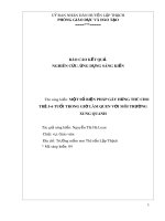 Sáng kiến kinh nghiệm Mầm non: Một số biện pháp gây hứng thú cho trẻ 5-6 tuổi trong giờ làm quen với môi trường xung quanh