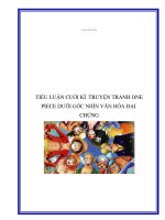 TRUYỆN TRANH ONE PIECE DƯỚI GÓC NHÌN VĂN HÓA ĐẠI CHÚNG