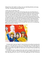 Những bài học kinh nghiệm của đảng trong quá trình đảng lãnh đạo cách mạng việt nam  vận dụng trong giai đoạn hiện nay  