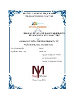 BÁO cáo dự án 1 kế HOẠCH KINH DOANH túi XÁCH của MYN BAG STORE 