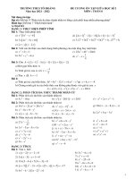 Đề cương ôn tập giữa kì I toán 8 năm học 2021-2022 THCS Tô Hoàng - Hà Nội