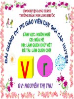 làm quen chữ VR - Lưu trữ tạm thời - Đõ Thị Dung - Thư viện Bài giảng điện tử