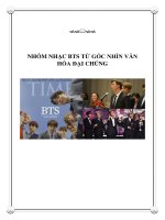 NHÓM NHẠC BTS TỪ GÓC NHÌN VĂN HÓA ĐẠI CHÚNG