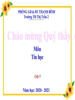 tin hoc 5 - Bài giảng khác - Nguyễn Dương Thanh Thảo - Thư viện Bài giảng điện tử
