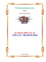 Sử dụng bất đẳng thức cô si trong tìm cực trị hình học