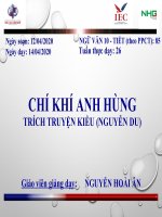 Tuần 30. Chí khí anh hùng (Trích Truyện Kiều - Nguyễn Du)