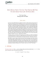 Các bài toán Bất đẳng thức - Cực trị trong đề thi vào chuyên Toán năm 2021 - 2022