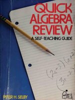 Quick algebra review by peter selby 