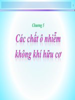 Bài giảng Hóa học môi trường không khí - Chương 5: Các chất ô nhiễm không khí hữu cơ (TS. Nguyễn Nhật Huy)