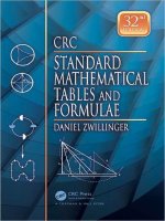 CRC standard mathematical tables and formulae, 32nd edition (discrete mathematics and its applications) 