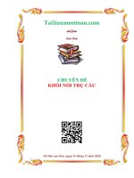 Chuyên đề khối nón trụ cầu luyện thi THPT quốc gia