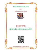 Đề cương học kì 2 môn toán lớp 9