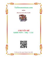 Chuyên đề khối nón trụ cầu luyện thi THPT quốc gia