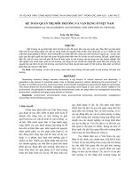 Kế toán quản trị môi trường và vận dụng ở Việt Nam