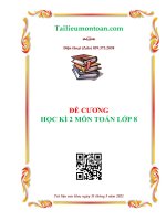 Đề cương học kì 2 môn toán lớp 9