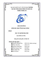 BÁO cáo đồ án môn học KINH tế học đại CƯƠNG đề tài dự án KINH DOANH 