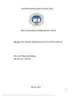 TIỂU LU KINH t ận ế CHÍNH TRỊ mác LÊNIN đề tài thực trang hội nh p kinh t ậ ế quốc tế c a vi t nam hi n nay 