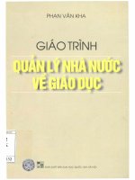 Giáo trình Quản lý nhà nước về giáo dục: Phần 1