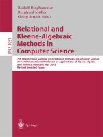 Relational and kleene algebraic methods in computer science 