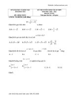 Đề toán vài lớp 10 Phú Yên năm 2020