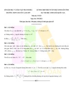 Đề thi chọn đội tuyển môn Toán dự thi HSGQG THPT chuyên Lam Sơn Thanh Hóa năm 2021 - 2022