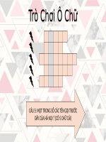 Trò chơi ô chữ - Giáo dục Tiểu học - Nguyễn Mai Phương - Thư viện Bài giảng điện tử