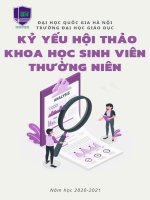 Mục lục Kỷ yếu Hội thảo Khoa học Sinh viên thường niên: Năm học 2020-2021