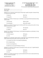 Đề thi thử THPTQG môn Địa lí trường THPT chuyên ĐHSP Hà Nội năm 2021 lần 2 có đáp án chi tiết