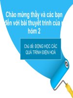 Điện hoá học - Hóa học - Nguyễn Mỹ Huệ - Thư viện Bài giảng điện tử