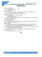 Đề toán vào lớp 10 Chuyên Đồng Nai năm 2021