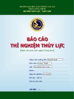 Báo cáo thí nghiệm thủy lực