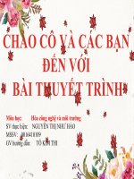 hóa môi trường - Hóa học - NGUYỄN THỊ NHƯ HẢO - Thư viện Bài giảng điện tử