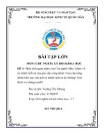 Phân tích quan niệm của chủ nghĩa mác lênin về sứ mệnh lịch sử của giai cấp công nhân  giai cấp công nhân hiện nay còn giữ sứ mệnh lịch sử đó không giải thích và chứng minh 