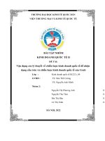 Vận dụng các lý thuyết về chiến lược kinh doanh quốc tế để nhận dạng cấu trúc và chiến lược kinh doanh quốc tế của grab 