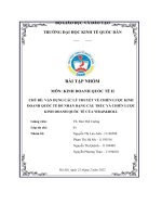 CHỦ đề vận DỤNG các lý THUYẾT về CHIẾN lược KINH DOANH QUỐC tế để NHẬN DẠNG cấu TRÚC và CHIẾN lược KINH DOANH QUỐC tế của WRAPROLL 