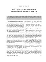 Trắc lượng thư mục và ứng dụng trong công tác thư viện-thông tin