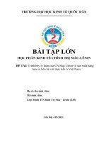 ĐỀ tài trình bày lý luận của CN mác lênin về sản xuất hàng hóa và liên hệ với thực tiễn ở việt nam 