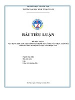 VẬN DỤNG học THUYẾT HÌNH THÁI KINH tế xã hội vào THỰC TIỄN đổi mới NGƯỜI LAO ĐỘNG ở VIỆT NAM HIỆN NAY 