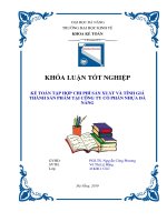KHÓA LUẬN TỐT NGHIỆP KẾ TOÁN TẬP HỢP CHI PHÍ SẢN XUẤT VÀ TÍNH GIÁ THÀNH SẢN PHẨM TẠI CÔNG TY CỔ PHẦN NHỰA ĐÀ NẴNG