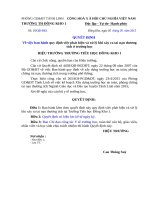 Quyết định ban hành Quy định phát hiện, xử lí tai nạn, thương tích