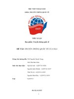 TIỂU LUẬN học phần truyền thông quốc tế đề tài TRUYỀN THÔNG QUỐC tế của NGA 