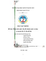 BÀI tập NHÓM đề bài phân tích một vấn đề chính sách và đưa ra tuyên bố về vấn đề đó  