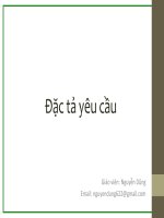 Bài giảng đặc tả yêu cầu 