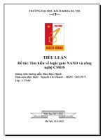TIỂU LUẬN Đề tài Tìm hiểu về logic gate NAND và công nghệ CMOS