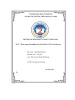 Bài tập lớn môn kinh tế chính trị mác lênin đề 11  thực trạng công nghiệp hoá, hiện đại hoá ở việt nam hiện nay 