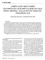 Chiến lược phát triển sản phẩm du lịch mới tại khu du lịch Đổng Trường - Đảo Ó huyện Vĩnh cửu tỉnh Đ...